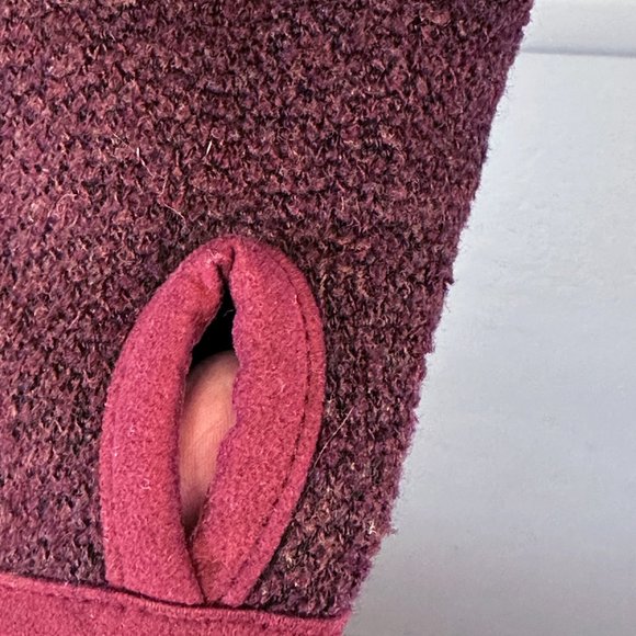 Kuhl Jacket Womens MEDIUM Maroon Alpaca Fleece Long Sleeve Full Zip Thumbholes - Picture 5 of 9